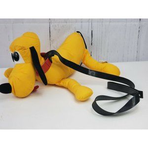 Vintage Disneyland Pluto Stuffed Plush Animal with Collar & Leash 17" Long